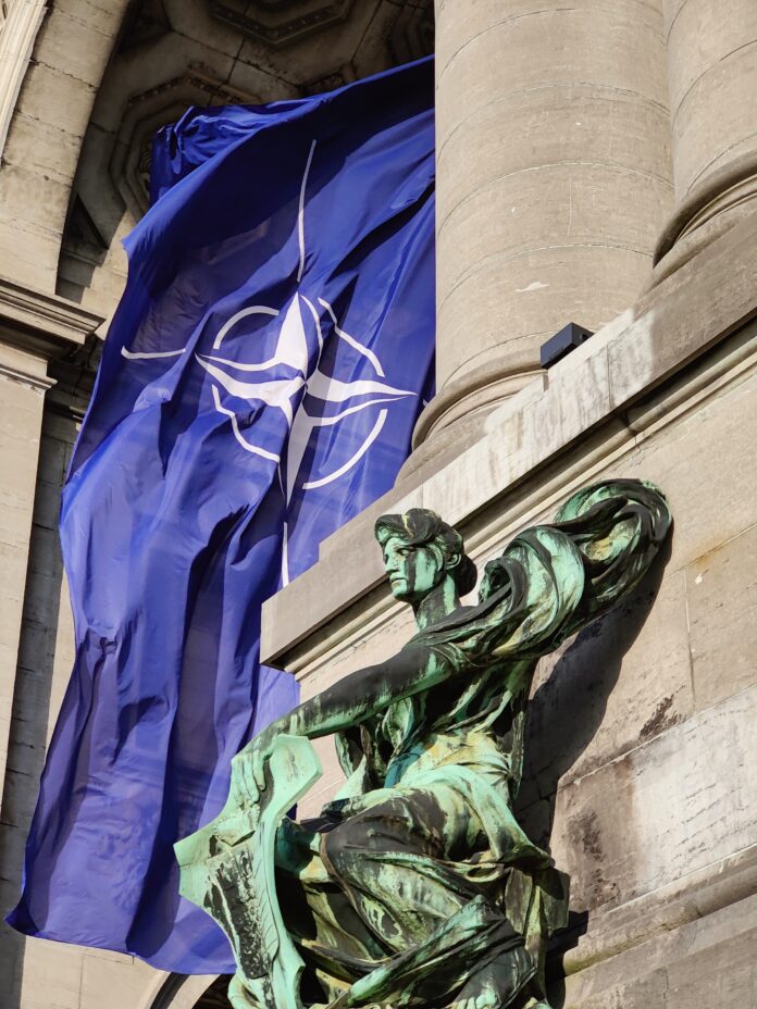 NATO flag in Brussels